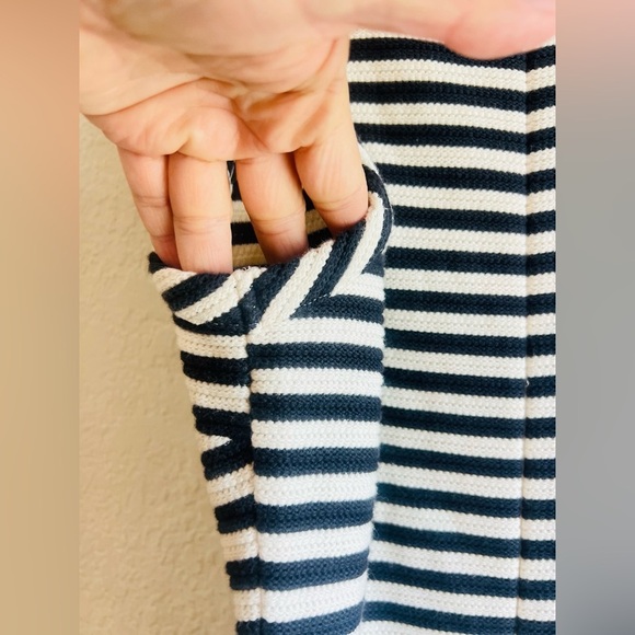 MADEWELL Black and White striped fit and flare dress XS - Picture 15 of 16